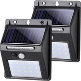 Salcar set of 2 LED solar lights with motion detector, 20 LEDs, with 1200 mAh battery
